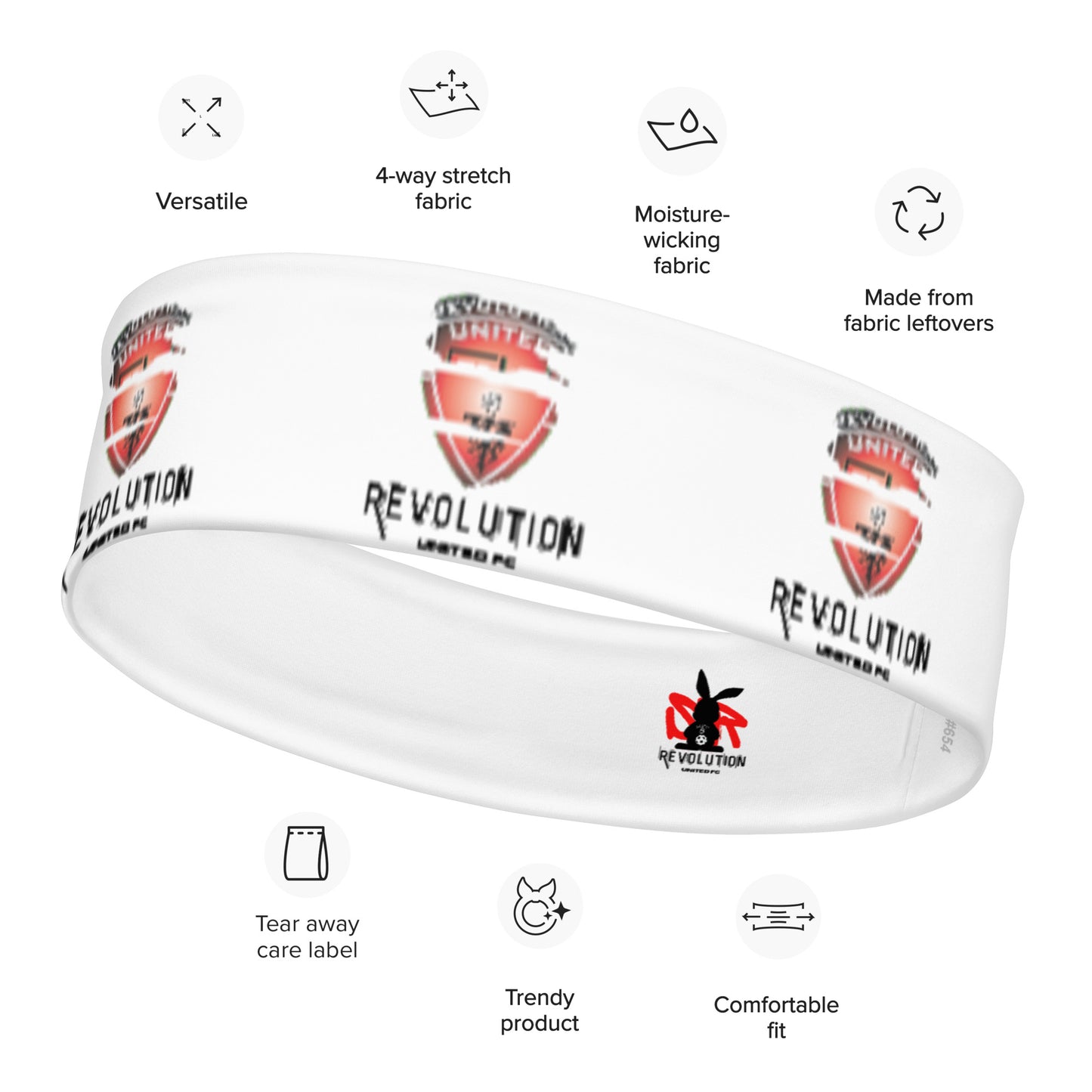 Revolution Logo White Headband