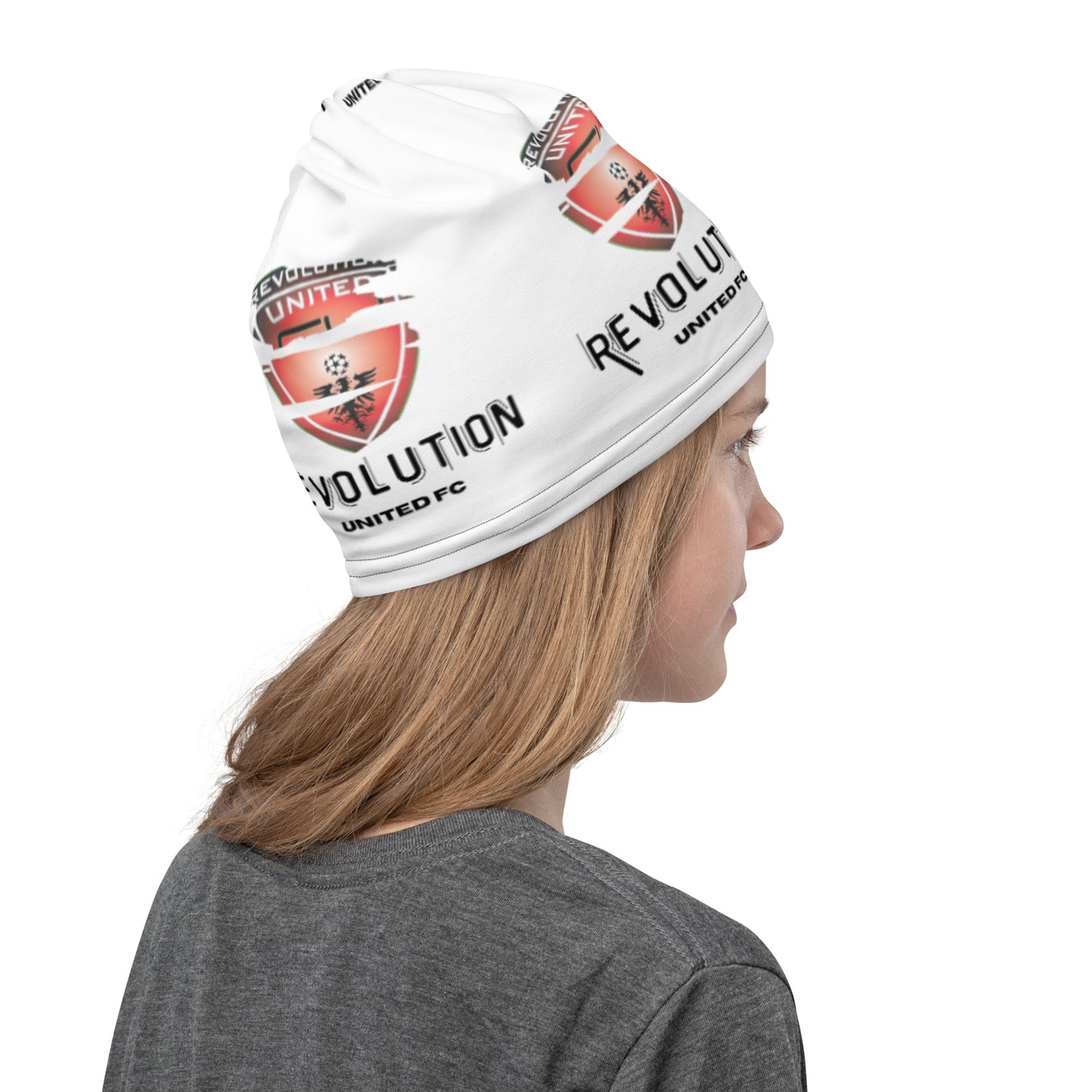 Revolution Logo White Neck Gaiter