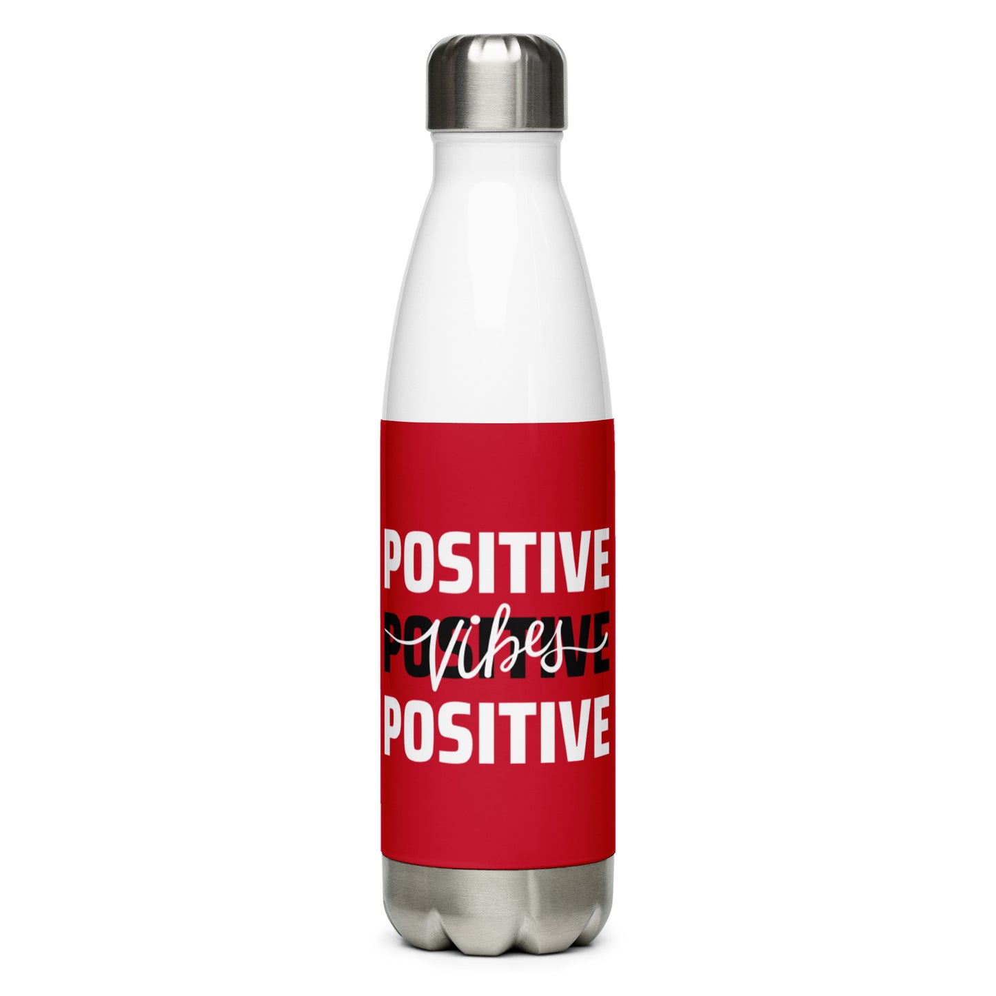 Positive Vibes Stainless Steel Water Bottle